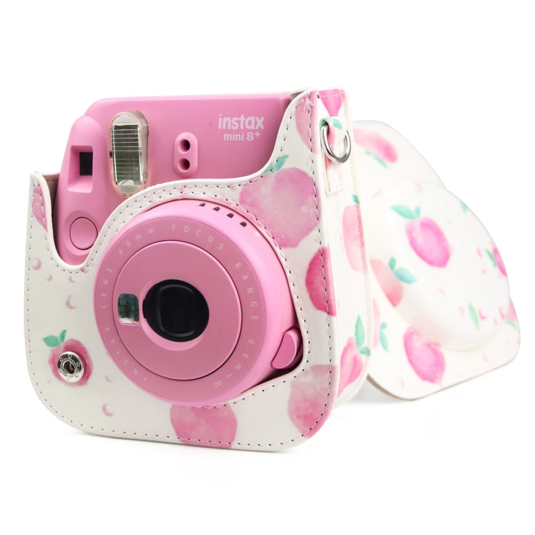 Painted Series Camera Bag with Shoulder Strap for Fujifilm Instax mini 11(Peach) by bashfashion