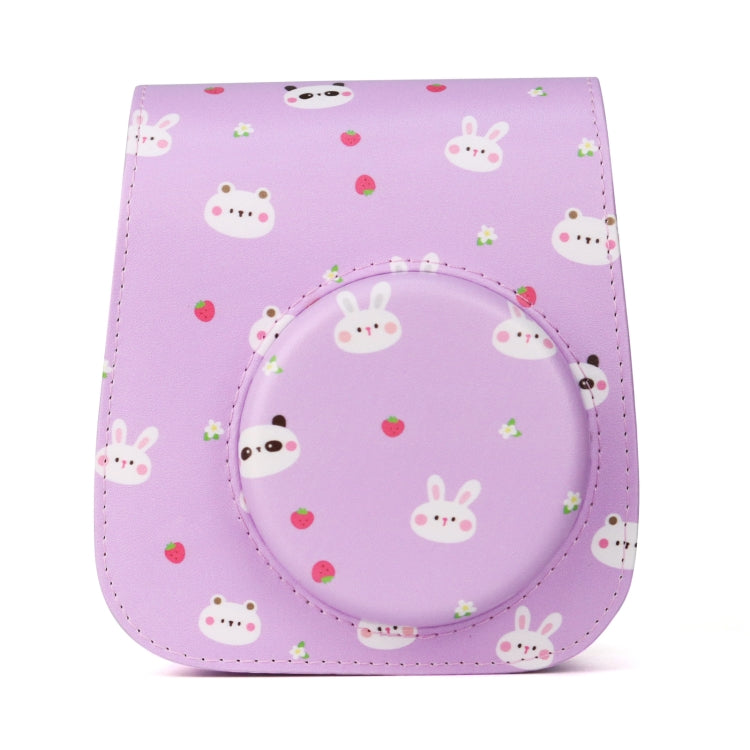 Painted Series Camera Bag with Shoulder Strap for Fujifilm Instax mini 11(Fruit Animal) by bashfashion