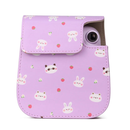 Painted Series Camera Bag with Shoulder Strap for Fujifilm Instax mini 11(Fruit Animal) by bashfashion