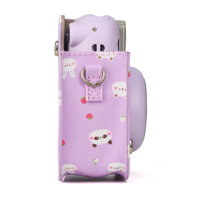 Painted Series Camera Bag with Shoulder Strap for Fujifilm Instax mini 11(Fruit Animal) by bashfashion