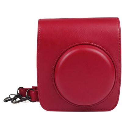 Solid Color PU Camera Bag with Shoulder Strap for Fujifilm Instax mini 90(Red) by bashfashion