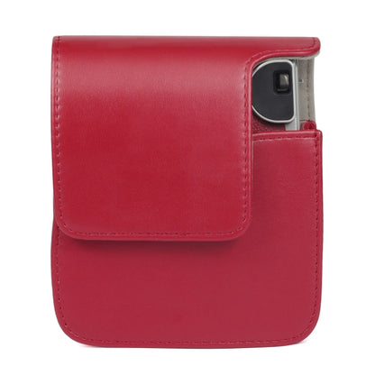 Solid Color PU Camera Bag with Shoulder Strap for Fujifilm Instax mini 90(Red) by bashfashion
