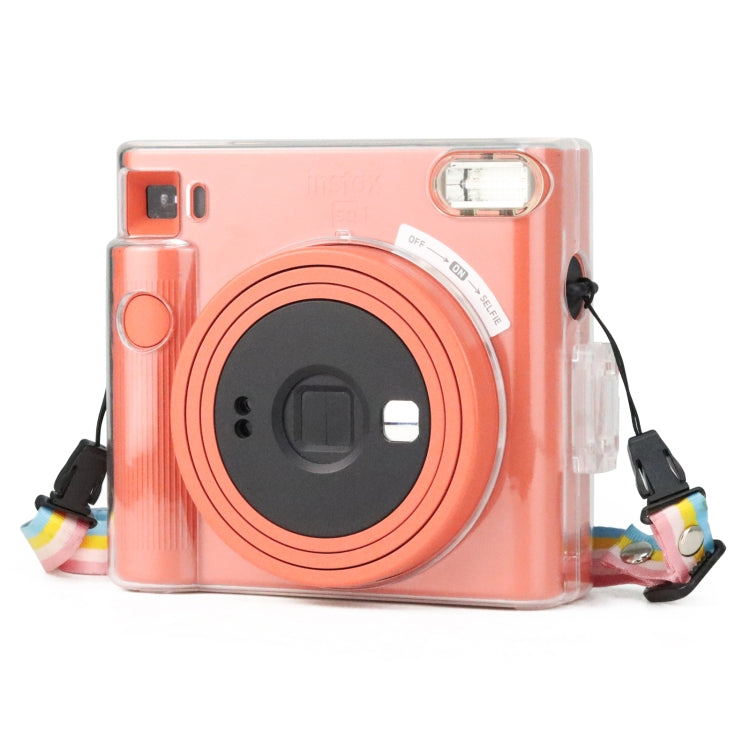 Clear Crystal Camera Bag with Shoulder Strap for Fujifilm Instax Square SQ1 by bashfashion