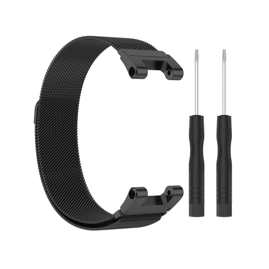 For Amazfit T-Rex Pro / Amazfit T-Rex Milanese Magnetic Metal Watch Band(Black) by bashfashion