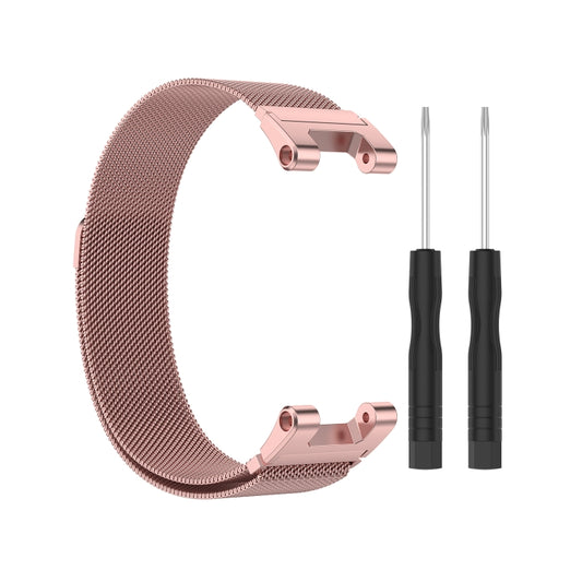 For Amazfit T-Rex Pro / Amazfit T-Rex Milanese Magnetic Metal Watch Band(Pink) by bashfashion