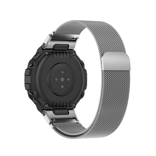 For Amazfit T-Rex Pro / Amazfit T-Rex Milanese Magnetic Metal Watch Band(Dark Grey) by bashfashion