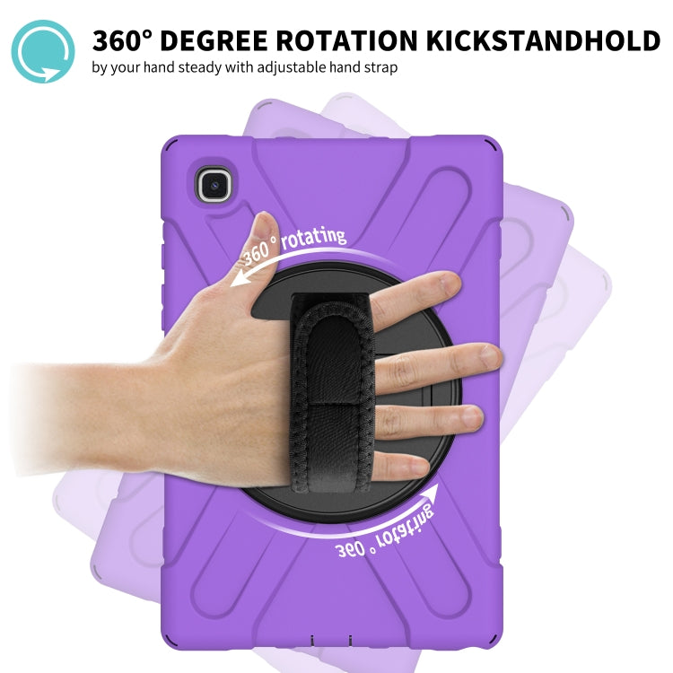 For Samsung Galaxy Tab A7 10.4 2020 T500 / T505 Shockproof Colorful Silicone + PC Protective Case with Holder & Shoulder Strap & Hand Strap(Purple) by bashfashion