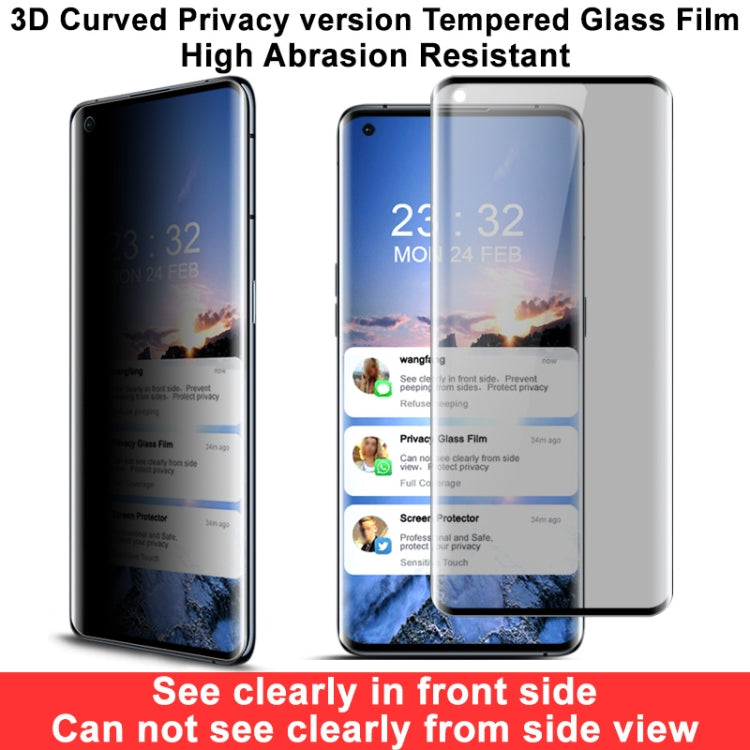 For OPPO Find X3 / Find X3 Pro IMAK 3D Curved Privacy Anti-glare Tempered Glass Film by imak