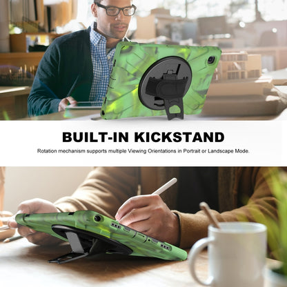 For Samsung Galaxy Tab A7 10.4 2020 T500 / T505 Shockproof Colorful Silicone + PC Protective Case with Holder & Shoulder Strap & Hand Strap & Screen Protector(Camouflage) by bashfashion