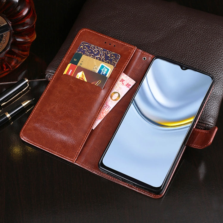 For Honor Play 20 idewei Crazy Horse Texture Horizontal Flip Leather Case with Holder & Card Slots & Wallet(Sky Blue) by idewei