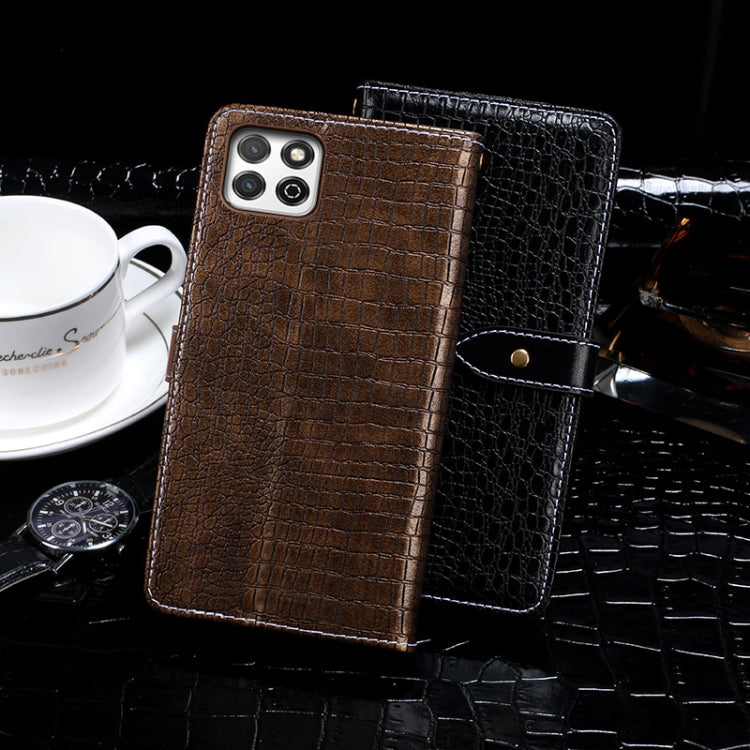 For Honor Play 20 idewei Crocodile Texture Horizontal Flip Leather Case with Holder & Card Slots & Wallet(Dark Blue) by idewei