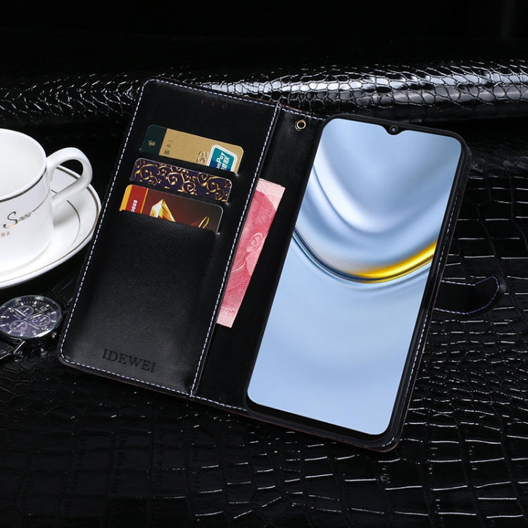 For Honor Play 20 idewei Crocodile Texture Horizontal Flip Leather Case with Holder & Card Slots & Wallet(Dark Blue) by idewei