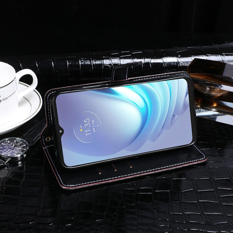 For Motorola Moto G50 idewei Crocodile Texture Horizontal Flip Leather Case with Holder & Card Slots & Wallet(Black) by idewei