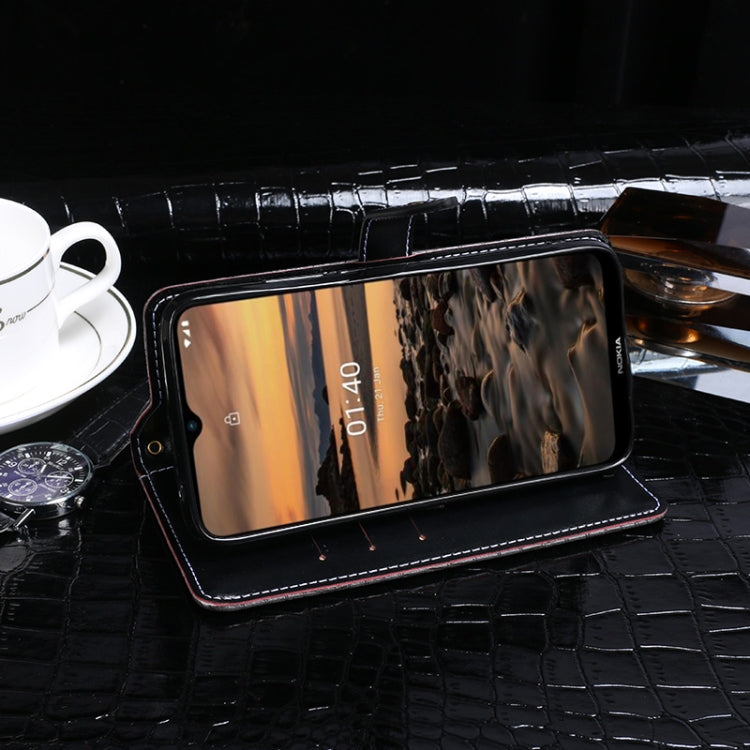 For Nokia 1.4 idewei Crocodile Texture Horizontal Flip Leather Case with Holder & Card Slots & Wallet(Black) by idewei