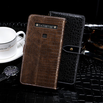 For TCL 10 5G UW idewei Crocodile Texture Horizontal Flip Leather Case with Holder & Card Slots & Wallet(Black) by idewei