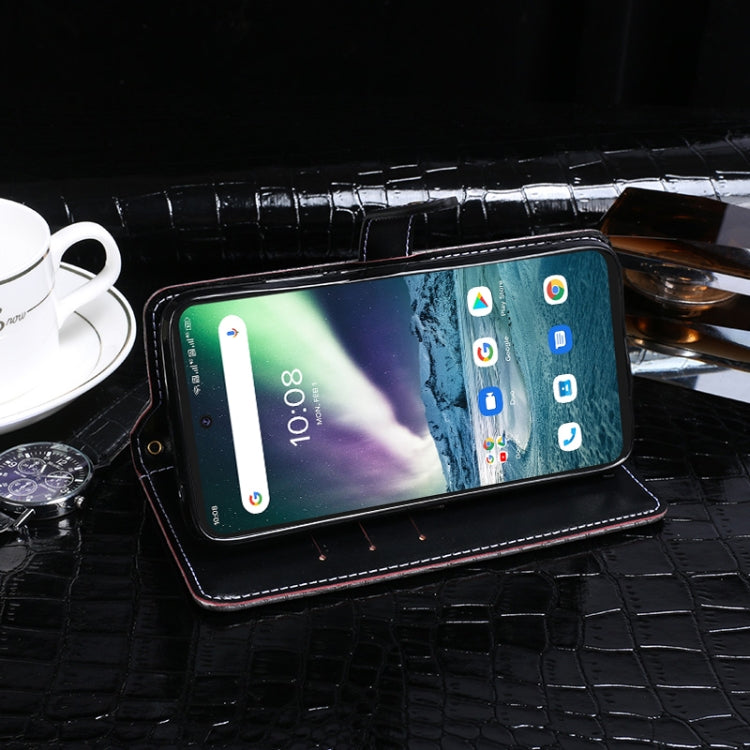 For UMIDIGI Bison GT idewei Crocodile Texture Horizontal Flip Leather Case with Holder & Card Slots & Wallet(Black) by idewei