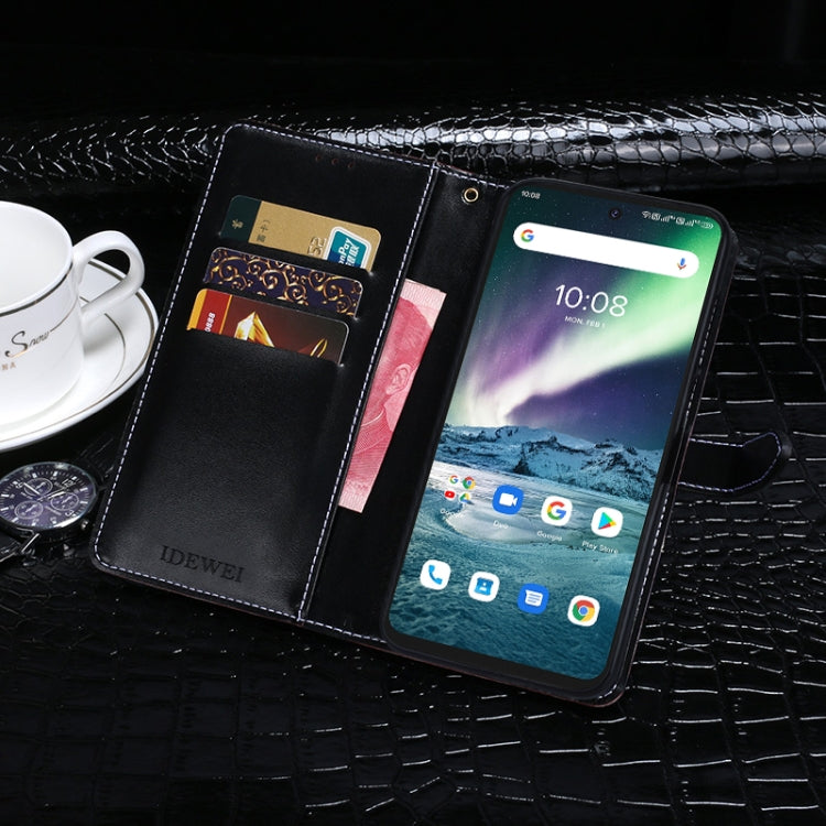 For UMIDIGI Bison GT idewei Crocodile Texture Horizontal Flip Leather Case with Holder & Card Slots & Wallet(Black) by idewei