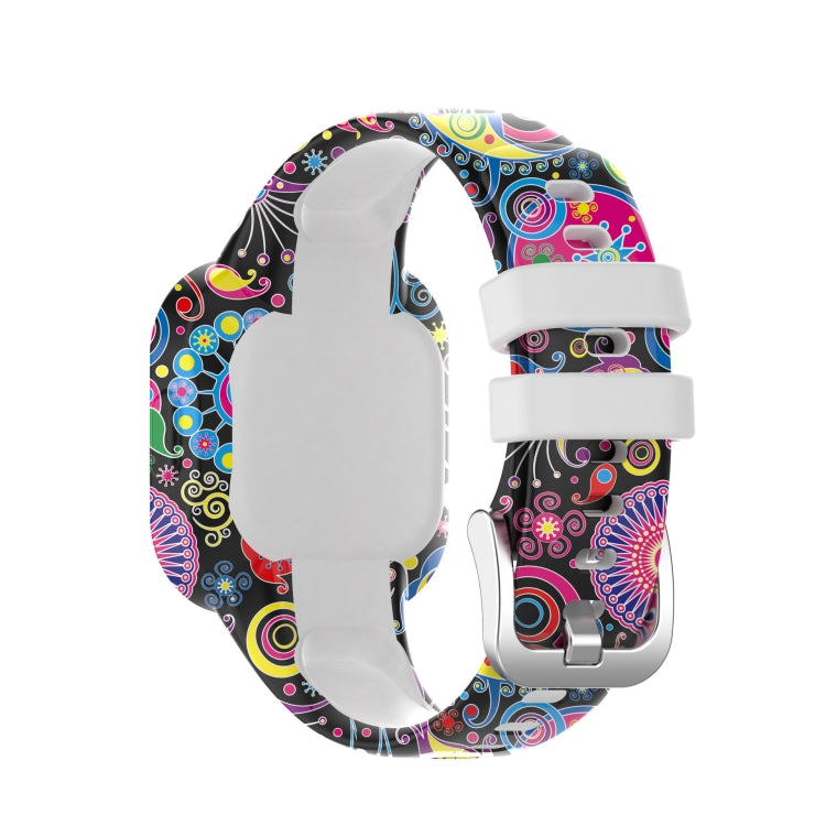 For Garmin Vivofit JR3 Silicone Printing Watch Band(Peacock) by bashfashion