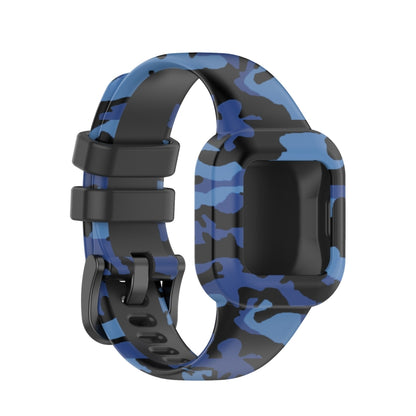 For Garmin Vivofit JR3 Silicone Printing Watch Band(Camouflage Blue) by bashfashion