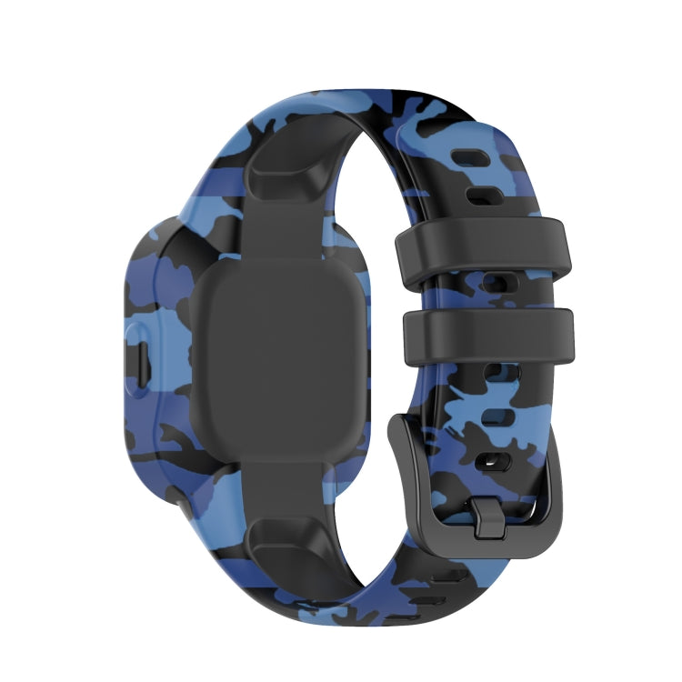 For Garmin Vivofit JR3 Silicone Printing Watch Band(Camouflage Blue) by bashfashion