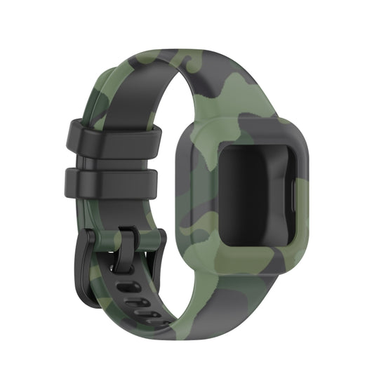 For Garmin Vivofit JR3 Silicone Printing Watch Band(Camouflage Green) by bashfashion