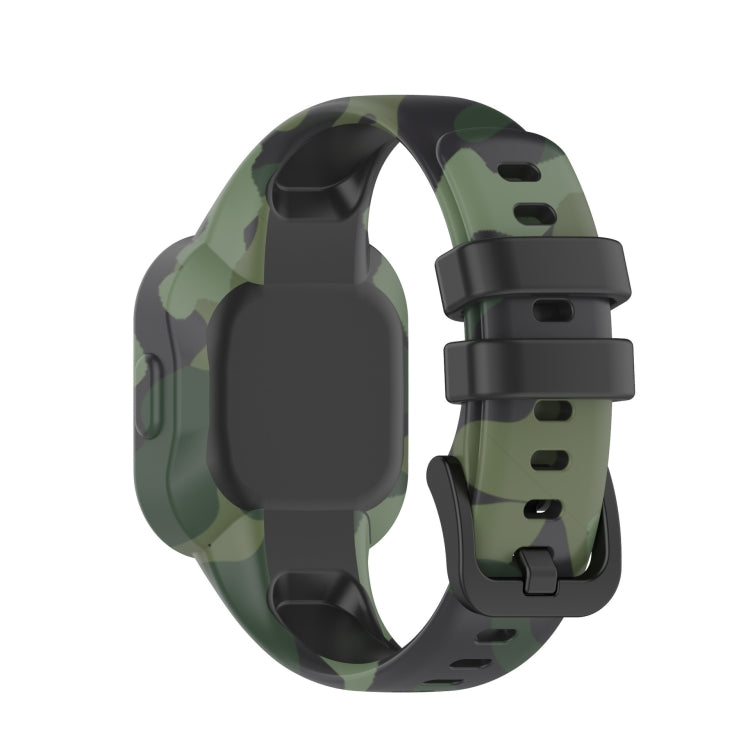 For Garmin Vivofit JR3 Silicone Printing Watch Band(Camouflage Green) by bashfashion