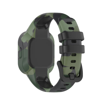 For Garmin Vivofit JR3 Silicone Printing Watch Band(Camouflage Green) by bashfashion