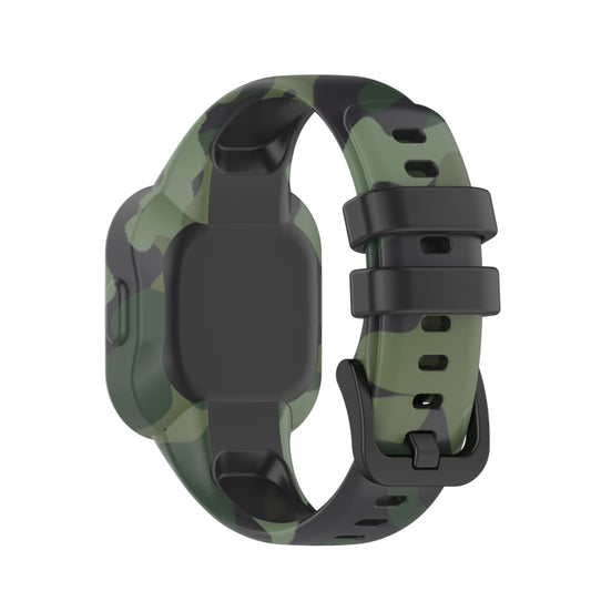 For Garmin Vivofit JR3 Silicone Printing Watch Band(Camouflage Green) by bashfashion