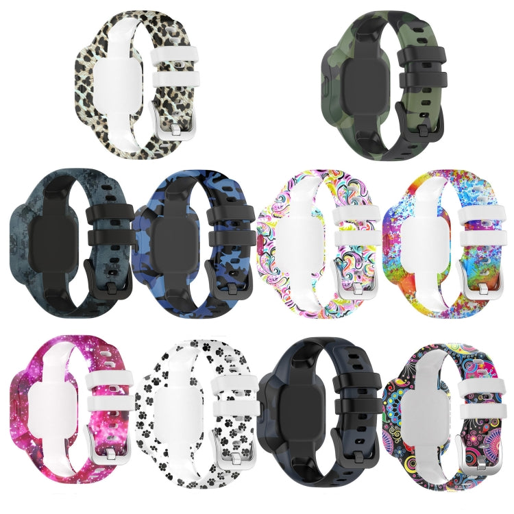 For Garmin Vivofit JR3 Silicone Printing Watch Band(Camouflage Blue) by bashfashion