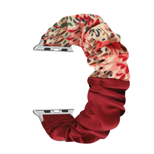 Butterfly Pattern Hair Ring Cloth Watch Band For Apple Watch Ultra 49mm&Watch Ultra 2 49mm / Series 9&8&7 45mm / SE 3&SE 2&6&SE&5&4 44mm / 3&2&1 42mm(A) by bashfashion