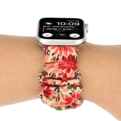 Butterfly Pattern Hair Ring Cloth Watch Band For Apple Watch Ultra 49mm&Watch Ultra 2 49mm / Series 9&8&7 45mm / SE 3&SE 2&6&SE&5&4 44mm / 3&2&1 42mm(A) by bashfashion