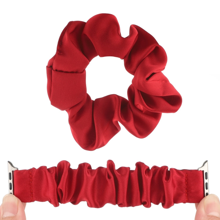 Butterfly Pattern Hair Ring Cloth Watch Band For Apple Watch Ultra 49mm&Watch Ultra 2 49mm / Series 9&8&7 45mm / SE 3&SE 2&6&SE&5&4 44mm / 3&2&1 42mm(B) by bashfashion