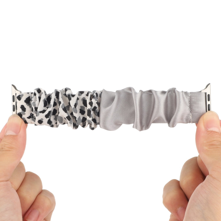 Butterfly Pattern Hair Ring Cloth Watch Band For Apple Watch Ultra 49mm&Watch Ultra 2 49mm / Series 9&8&7 45mm / SE 3&SE 2&6&SE&5&4 44mm / 3&2&1 42mm(C) by bashfashion