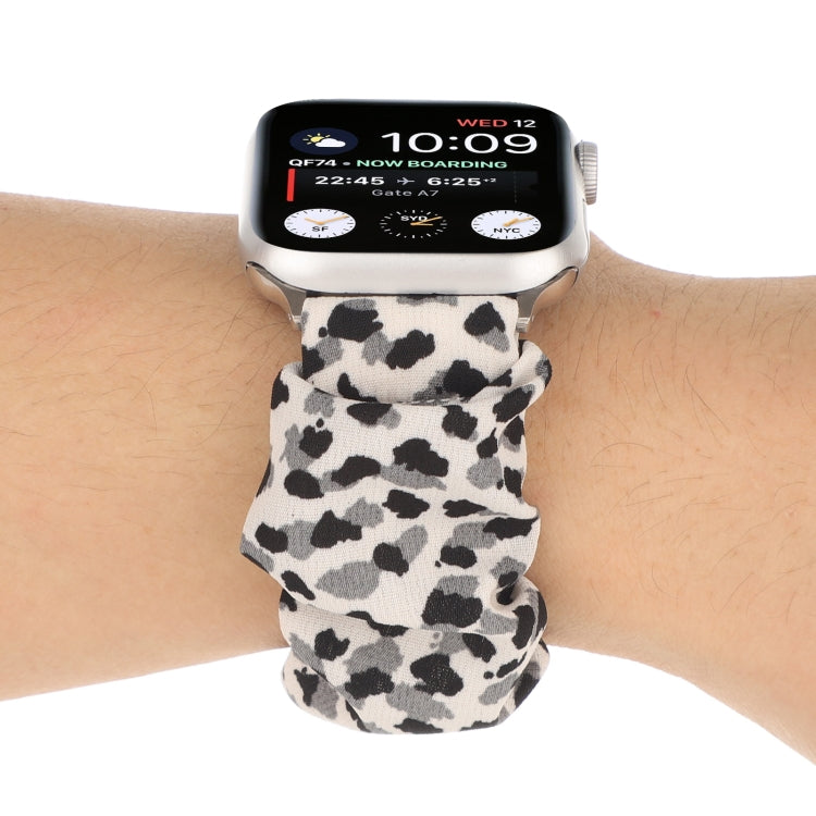 Butterfly Pattern Hair Ring Cloth Watch Band For Apple Watch Ultra 49mm&Watch Ultra 2 49mm / Series 9&8&7 45mm / SE 3&SE 2&6&SE&5&4 44mm / 3&2&1 42mm(C) by bashfashion