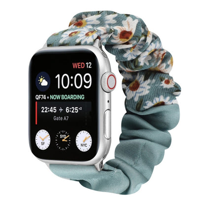 Butterfly Pattern Hair Ring Cloth Watch Band For Apple Watch Ultra 49mm&Watch Ultra 2 49mm / Series 9&8&7 45mm / SE 3&SE 2&6&SE&5&4 44mm / 3&2&1 42mm(D) by bashfashion