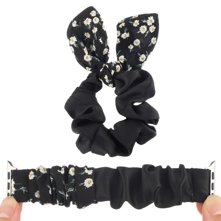 Butterfly Pattern Hair Ring Cloth Watch Band For Apple Watch Ultra 49mm&Watch Ultra 2 49mm / Series 9&8&7 45mm / SE 3&SE 2&6&SE&5&4 44mm / 3&2&1 42mm(E) by bashfashion