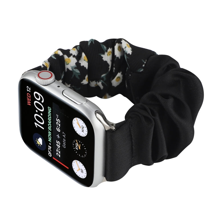 Butterfly Pattern Hair Ring Cloth Watch Band For Apple Watch Ultra 49mm&Watch Ultra 2 49mm / Series 9&8&7 45mm / SE 3&SE 2&6&SE&5&4 44mm / 3&2&1 42mm(E) by bashfashion