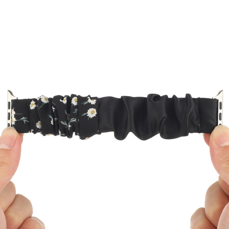 Butterfly Pattern Hair Ring Cloth Watch Band For Apple Watch Ultra 49mm&Watch Ultra 2 49mm / Series 9&8&7 45mm / SE 3&SE 2&6&SE&5&4 44mm / 3&2&1 42mm(E) by bashfashion