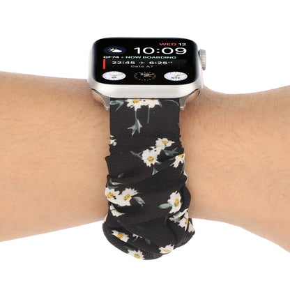 Butterfly Pattern Hair Ring Cloth Watch Band For Apple Watch Ultra 49mm&Watch Ultra 2 49mm / Series 9&8&7 45mm / SE 3&SE 2&6&SE&5&4 44mm / 3&2&1 42mm(E) by bashfashion