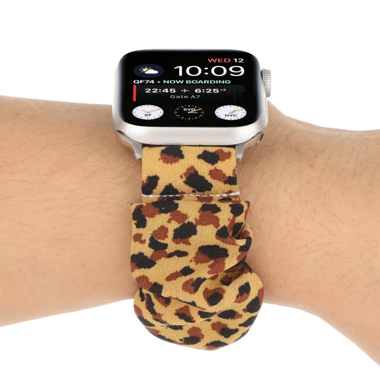 Butterfly Pattern Hair Ring Cloth Watch Band For Apple Watch Ultra 49mm&Watch Ultra 2 49mm / Series 9&8&7 45mm / SE 3&SE 2&6&SE&5&4 44mm / 3&2&1 42mm(G) by bashfashion