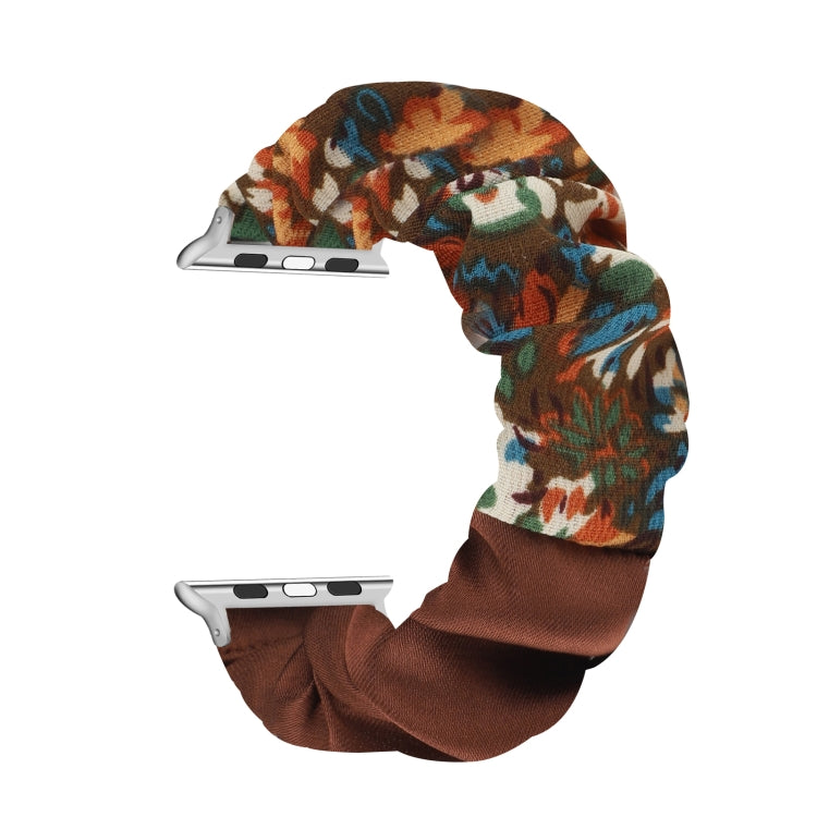 Butterfly Pattern Hair Ring Cloth Watch Band For Apple Watch Ultra 49mm&Watch Ultra 2 49mm / Series 9&8&7 45mm / SE 3&SE 2&6&SE&5&4 44mm / 3&2&1 42mm(H) by bashfashion