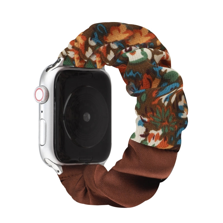 Butterfly Pattern Hair Ring Cloth Watch Band For Apple Watch Ultra 49mm&Watch Ultra 2 49mm / Series 9&8&7 45mm / SE 3&SE 2&6&SE&5&4 44mm / 3&2&1 42mm(H) by bashfashion