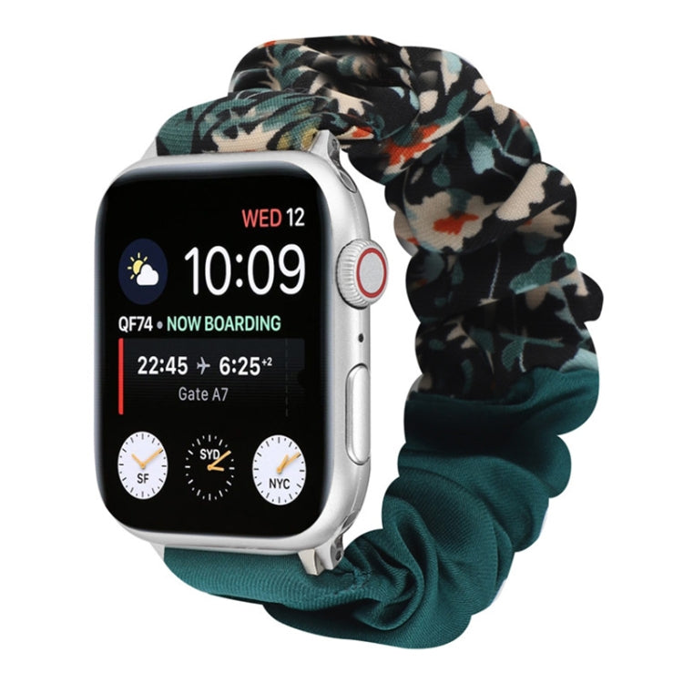 Butterfly Pattern Hair Ring Cloth Watch Band For Apple Watch Ultra 49mm&Watch Ultra 2 49mm / Series 9&8&7 45mm / SE 3&SE 2&6&SE&5&4 44mm / 3&2&1 42mm(I) by bashfashion