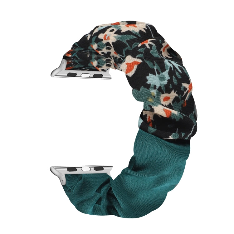 Butterfly Pattern Hair Ring Cloth Watch Band For Apple Watch Ultra 49mm&Watch Ultra 2 49mm / Series 9&8&7 45mm / SE 3&SE 2&6&SE&5&4 44mm / 3&2&1 42mm(I) by bashfashion