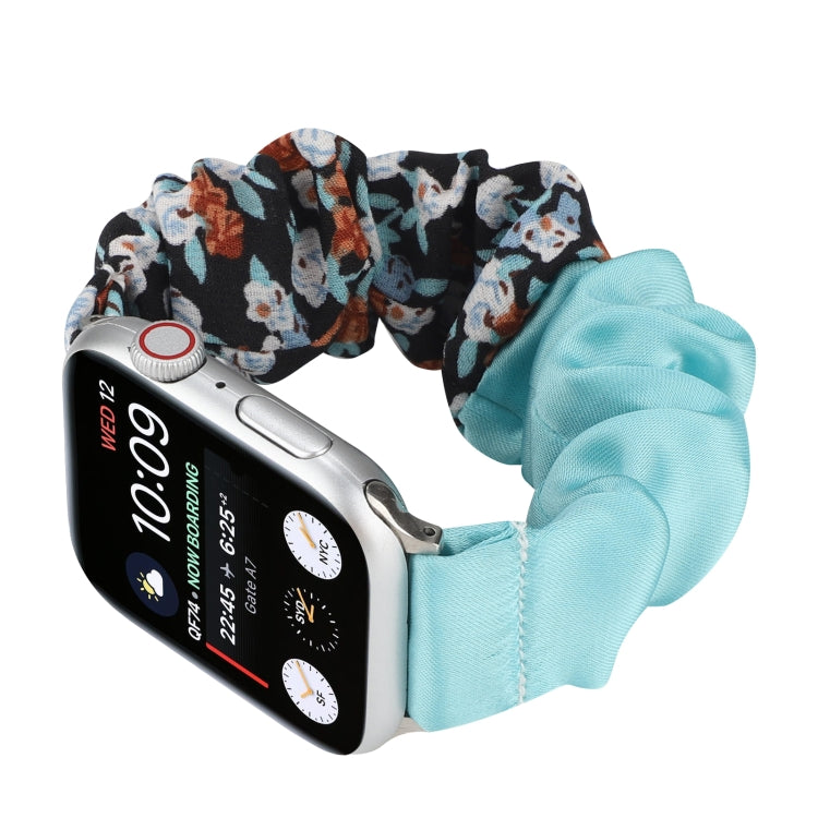 Butterfly Pattern Hair Ring Cloth Watch Band For Apple Watch Ultra 49mm&Watch Ultra 2 49mm / Series 9&8&7 45mm / SE 3&SE 2&6&SE&5&4 44mm / 3&2&1 42mm(J) by bashfashion