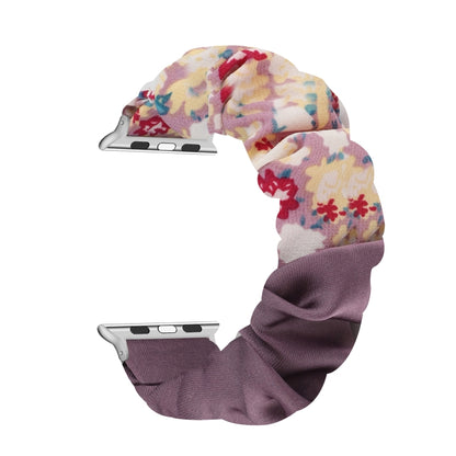 Butterfly Pattern Hair Ring Cloth Watch Band For Apple Watch Ultra 49mm&Watch Ultra 2 49mm / Series 9&8&7 45mm / SE 3&SE 2&6&SE&5&4 44mm / 3&2&1 42mm(L) by bashfashion