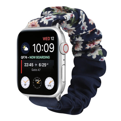 Butterfly Pattern Hair Ring Cloth Watch Band For Apple Watch Ultra 49mm&Watch Ultra 2 49mm / Series 9&8&7 45mm / SE 3&SE 2&6&SE&5&4 44mm / 3&2&1 42mm(M) by bashfashion