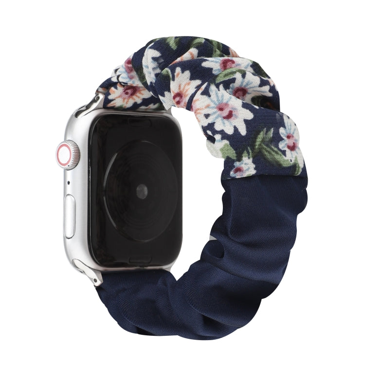 Butterfly Pattern Hair Ring Cloth Watch Band For Apple Watch Ultra 49mm&Watch Ultra 2 49mm / Series 9&8&7 45mm / SE 3&SE 2&6&SE&5&4 44mm / 3&2&1 42mm(M) by bashfashion