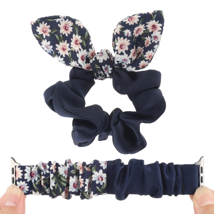 Butterfly Pattern Hair Ring Cloth Watch Band For Apple Watch Ultra 49mm&Watch Ultra 2 49mm / Series 9&8&7 45mm / SE 3&SE 2&6&SE&5&4 44mm / 3&2&1 42mm(M) by bashfashion