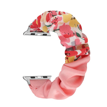 Butterfly Pattern Hair Ring Cloth Watch Band For Apple Watch Ultra 49mm&Watch Ultra 2 49mm / Series 9&8&7 45mm / SE 3&SE 2&6&SE&5&4 44mm / 3&2&1 42mm(N) by bashfashion